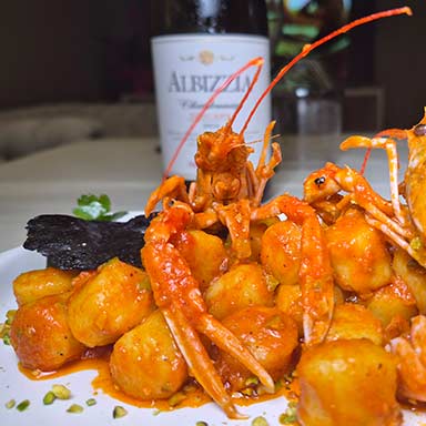 ClubHouseQuarrat.it gnocchetti agli scampi e granella di pistacchio